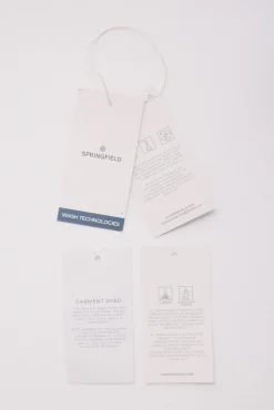 Springfield Calças-Calça slim fit com 5 calça bege