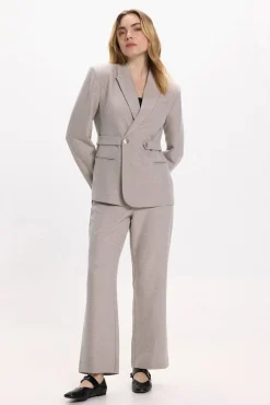 Vila Calças-Calça social com viscose Cinzento