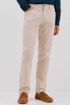 Cortefiel Jeans|Calças-Calças 5 bolsos cor regular fit Tostado