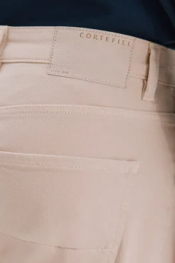 Cortefiel Jeans|Calças-Calças 5 bolsos cor regular fit Tostado