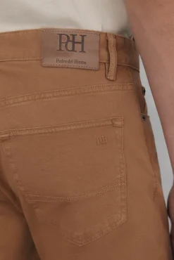 Pedro del Hierro Jeans|Calças-Calças 5 bolsos cor slim fit Marrom