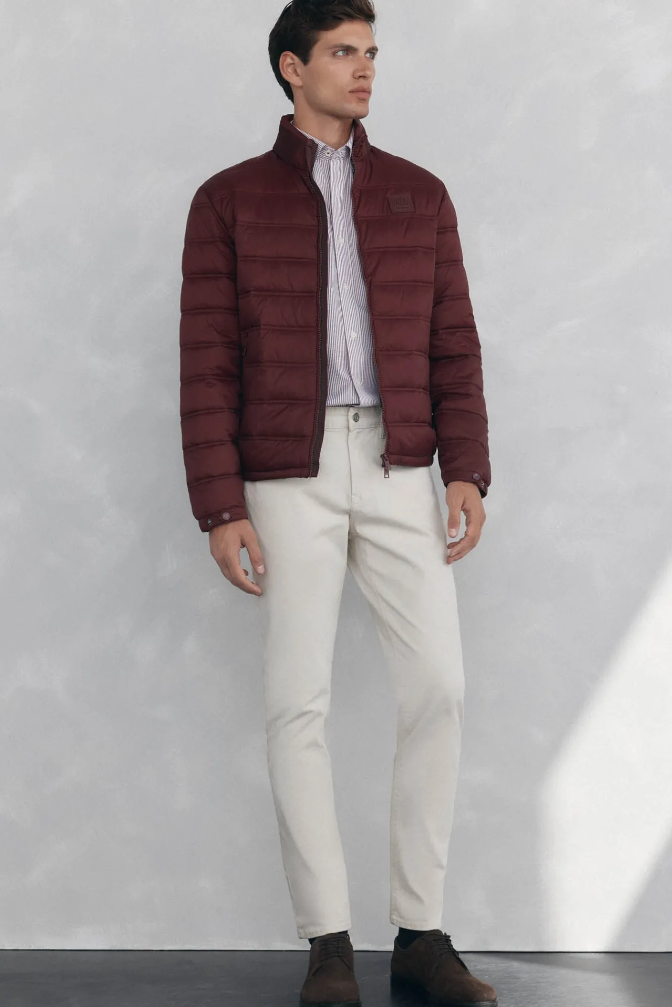 Pedro del Hierro Jeans|Calças-Calças 5 bolsos cor slim fit Beige