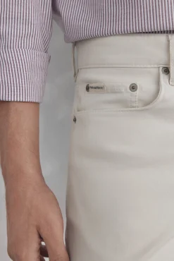 Pedro del Hierro Jeans|Calças-Calças 5 bolsos cor slim fit Beige