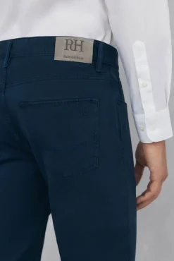 Pedro del Hierro Jeans|Calças-Calças 5 bolsos cor slim fit Azul