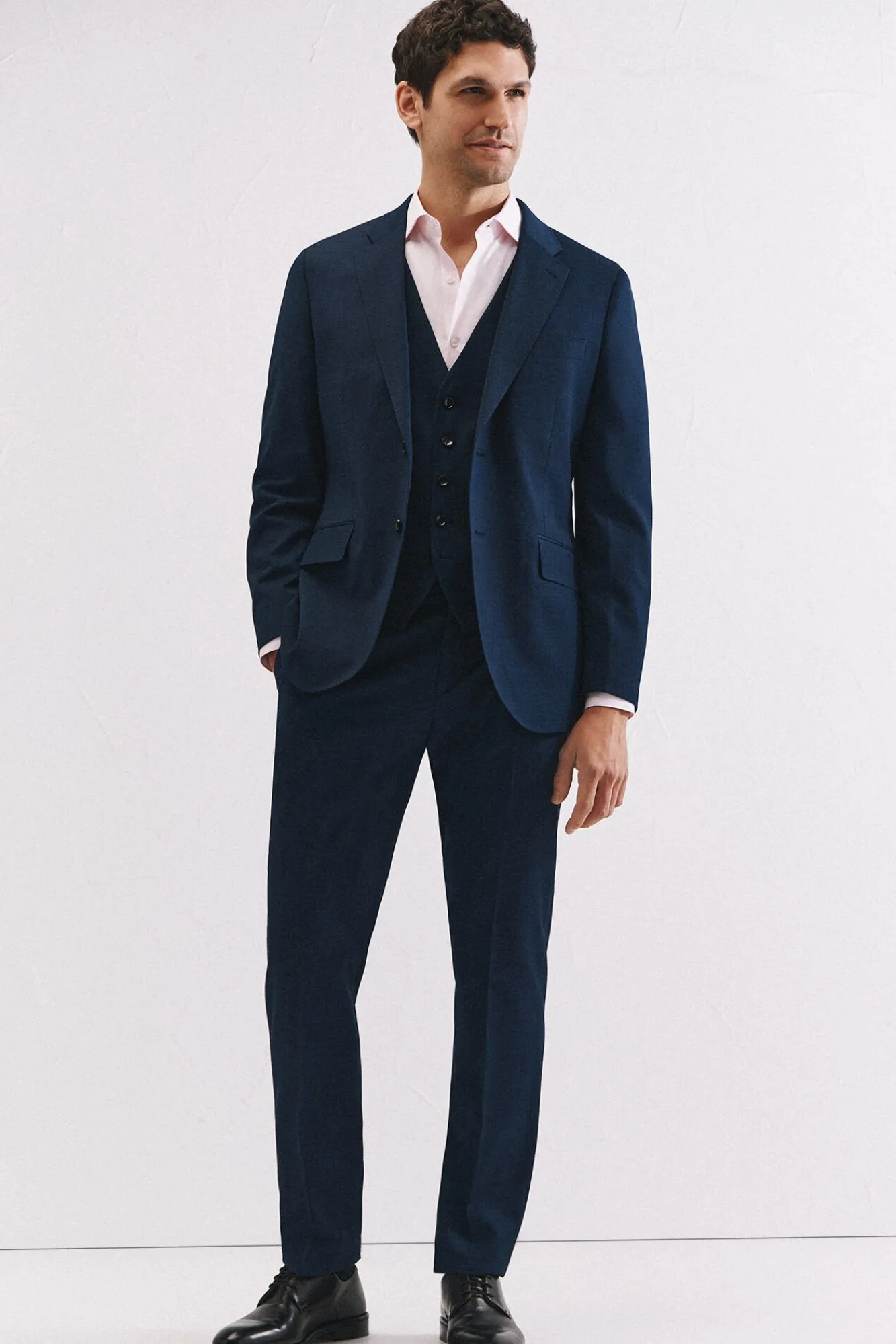 Cortefiel Calças|Calças Clássicas-Calças azuis slim fit Azul