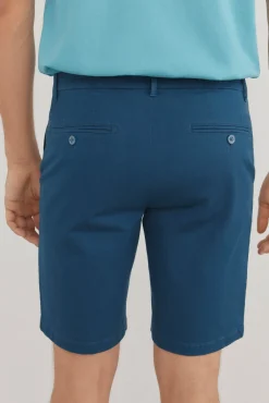 Pedro del Hierro Calças|Chinos-Calças bermuda chino premium flex Azul