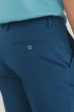 Pedro del Hierro Calças|Chinos-Calças bermuda chino premium flex Azul
