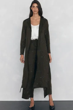 Pedro del Hierro Calças-Calças bordadas Marrom