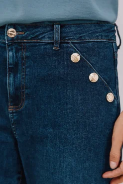 Cortefiel Jeans|Calças-Calças buttons Azul