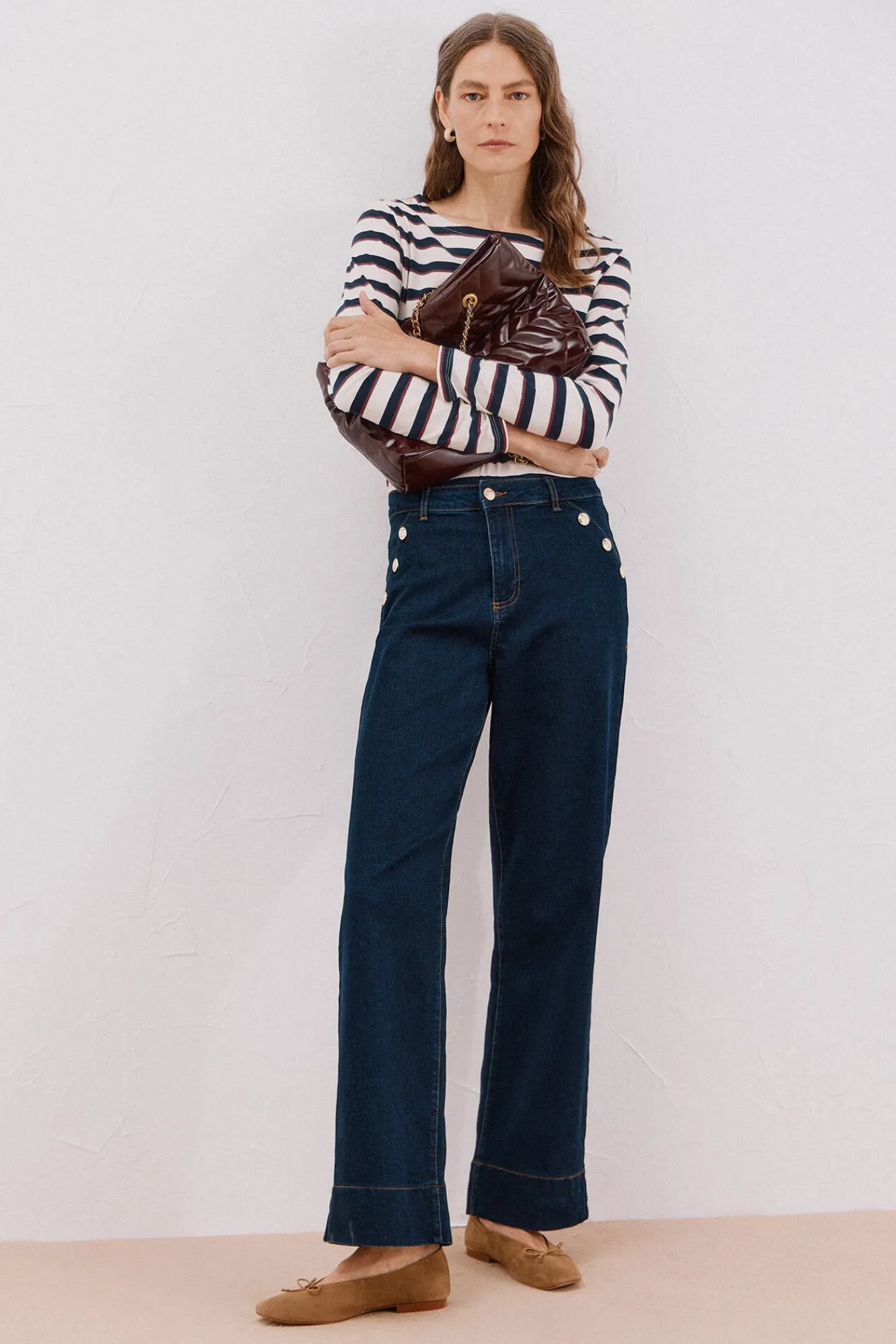 Cortefiel Jeans|Calças-Calças buttons Azul