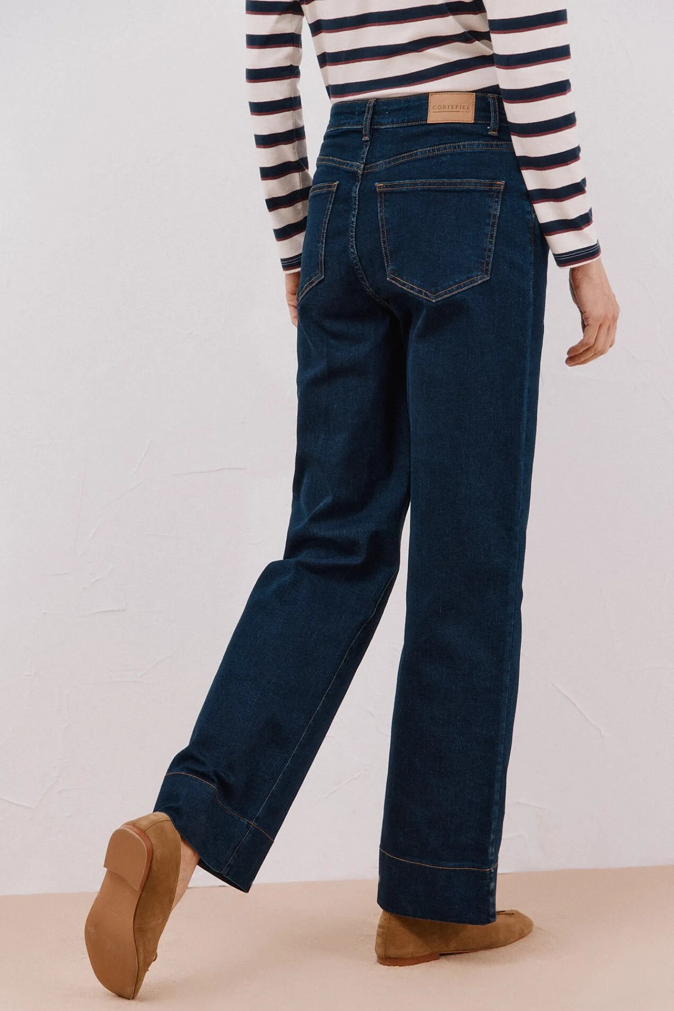 Cortefiel Jeans|Calças-Calças buttons Azul