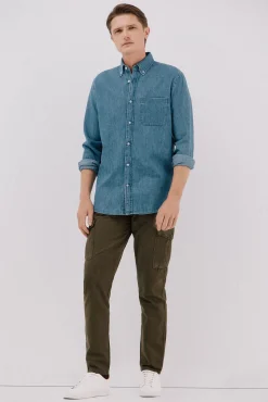 Cortefiel Calças-Calças cargo Verde