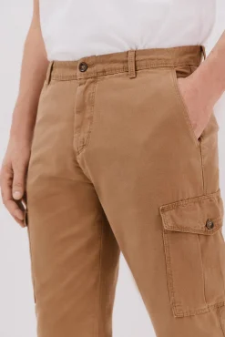 Cortefiel Calças-Calças cargo Castanho