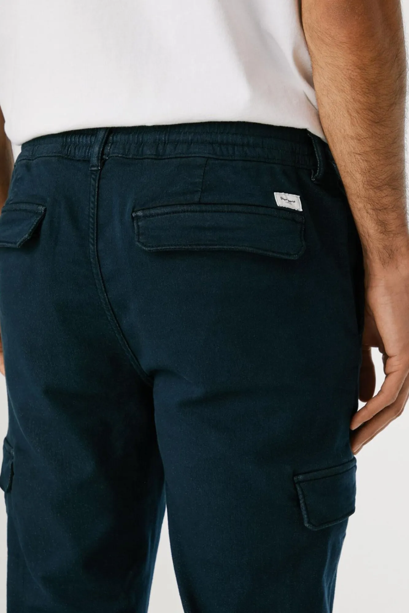 Pepe Jeans Calças-Calças Cargo Fit Slim azul