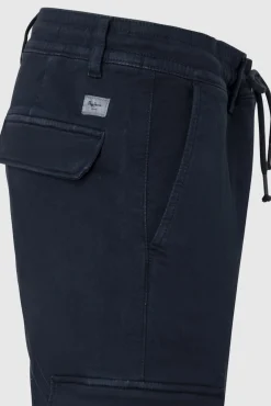 Pepe Jeans Calças-Calças Cargo Fit Slim azul