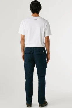 Pepe Jeans Calças-Calças Cargo Fit Slim azul