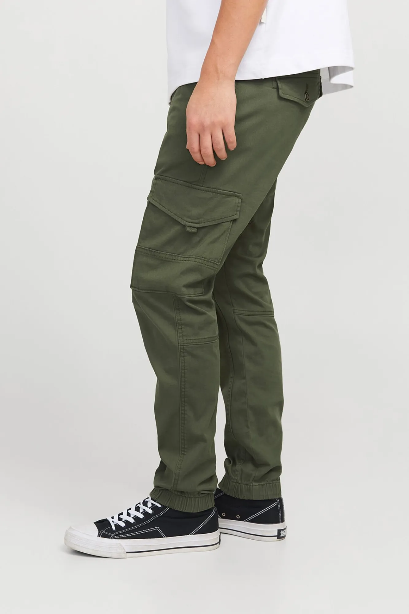Jack & Jones Calças-Calças cargo slim fit verde