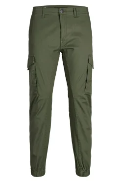 Jack & Jones Calças-Calças cargo slim fit verde