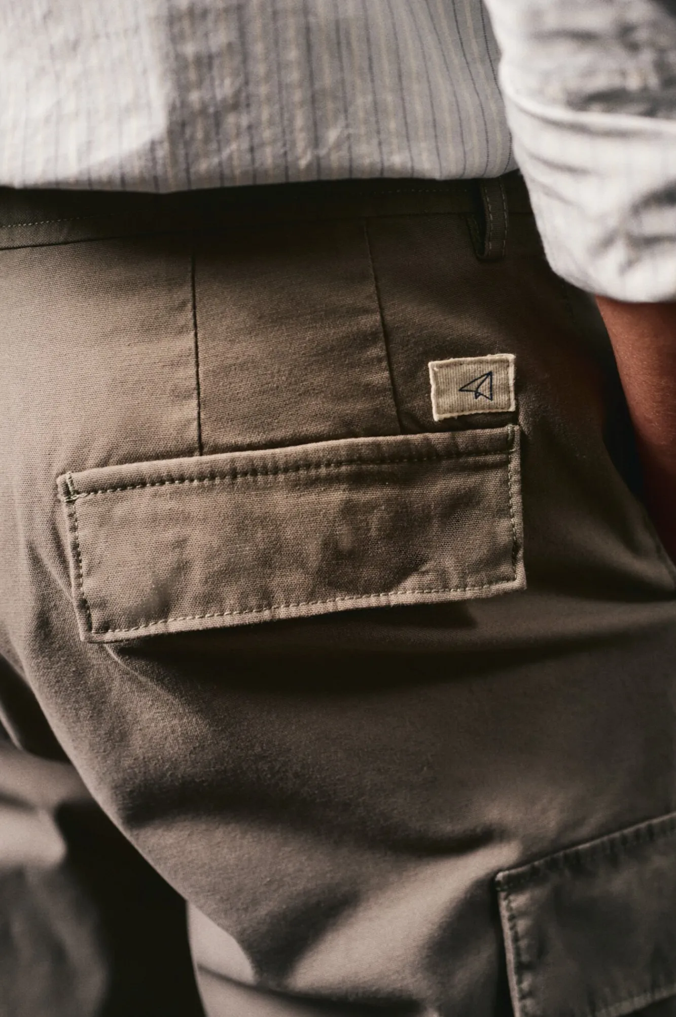 OOTO Calças-Calças cargo slim fit Verde