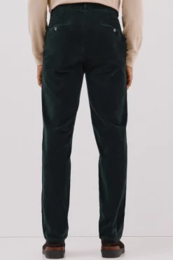 Cortefiel Calças|Chinos-Calças chino bombazina Verde