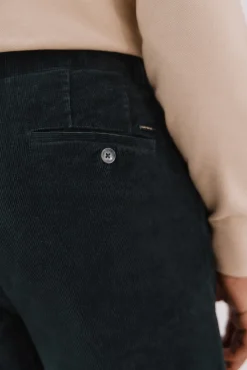 Cortefiel Calças|Chinos-Calças chino bombazina Verde