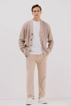 Cortefiel Calças|Chinos-Calças chino bombazina Tostado