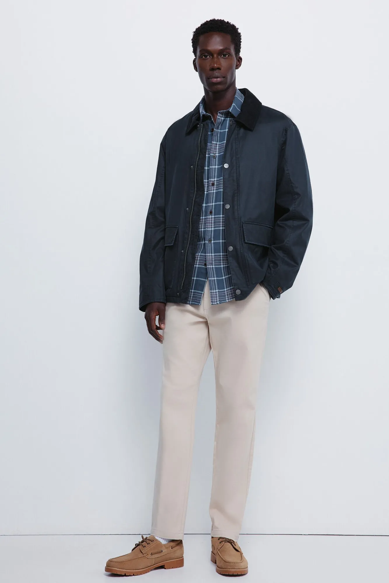 Springfield Calças|Chinos-Calças chino Dobby com ajuste confortável bege