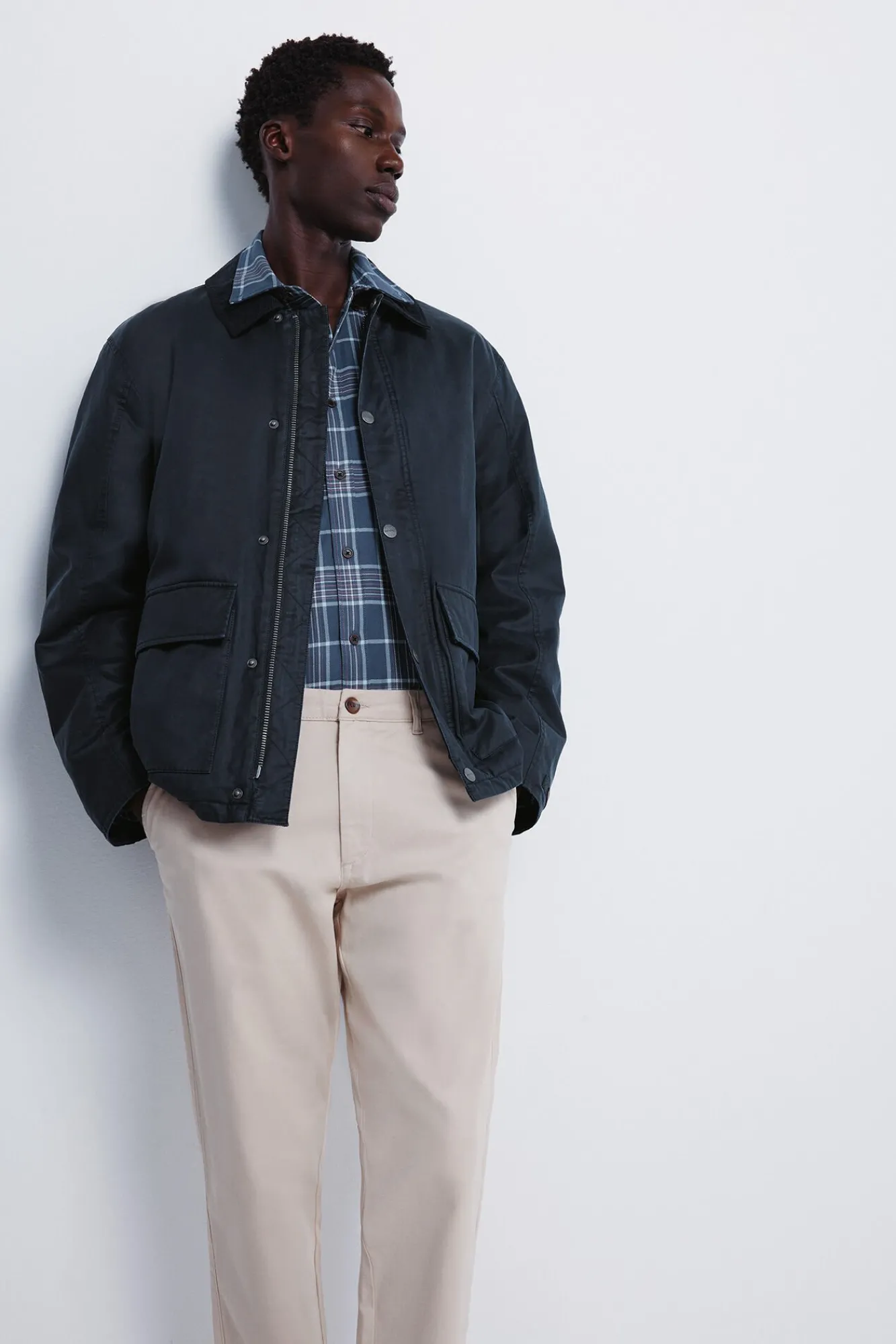 Springfield Calças|Chinos-Calças chino Dobby com ajuste confortável bege