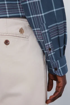 Springfield Calças|Chinos-Calças chino Dobby com ajuste confortável bege