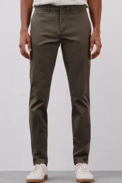 Cortefiel Calças|Chinos-Calças chino leves corte slim Verde