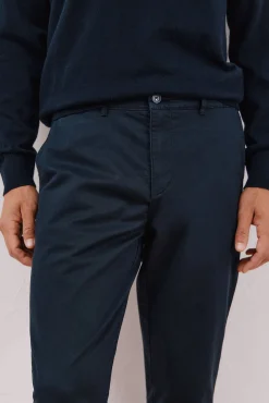 Cortefiel Calças|Chinos-Calças chino leves regular fit Azul