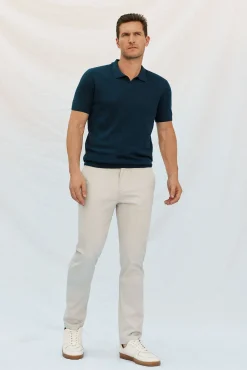 Cortefiel Calças|Chinos-Calças chino leves regular fit Cinzento