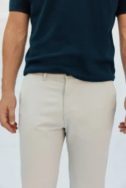 Cortefiel Calças|Chinos-Calças chino leves regular fit Cinzento