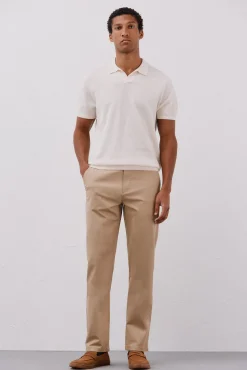 Cortefiel Calças|Chinos-Calças chino leves regular fit Tostado