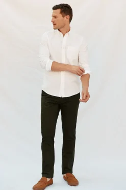 Cortefiel Calças|Chinos-Calças chino leves regular fit Verde