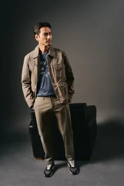 OOTO Calças|Chinos-Calças chino slim Verde