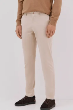 Cortefiel Calças|Chinos-Calças chino slim fit Tostado