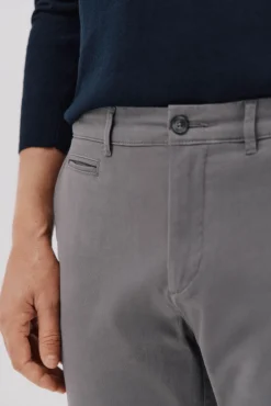 Cortefiel Calças|Chinos-Calças chino slim fit Cinzento