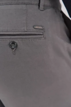 Cortefiel Calças|Chinos-Calças chino slim fit Cinzento
