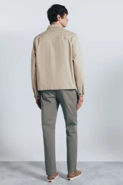 Springfield Calças|Chinos-Calças chino slim fit bege