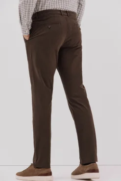 Cortefiel Calças|Chinos-Calças chino slim fit Castanho