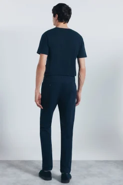 Springfield Calças|Chinos-Calças chino slim fit azul