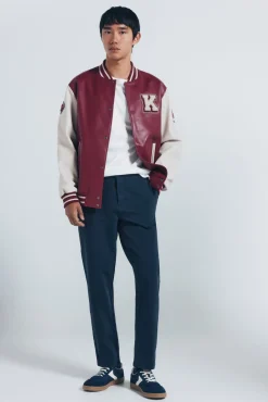 Springfield Calças|Chinos-calças chino slim fit confortáveis azul