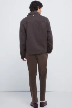 Springfield Calças|Chinos-Calças chino slim fit confortável de veludo cotelê lavado cru