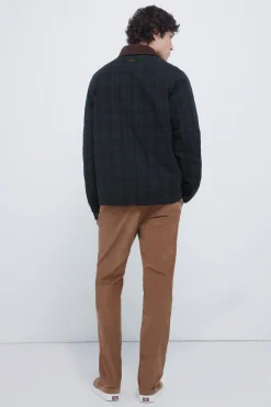 Springfield Calças|Chinos-Calças chino slim fit de veludo cotelê micro castanho