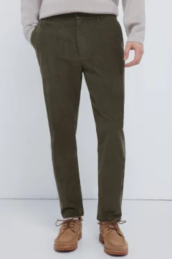 Springfield Calças|Chinos-Calças chino slim fit de veludo cotelê micro estampado
