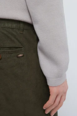 Springfield Calças|Chinos-Calças chino slim fit de veludo cotelê micro estampado