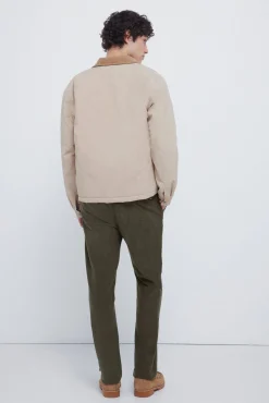 Springfield Calças|Chinos-Calças chino slim fit de veludo cotelê micro estampado