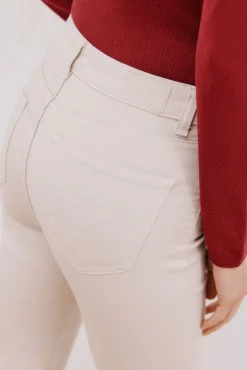 Cortefiel Jeans|Calças-Calças Coloridas Sensational Ecru