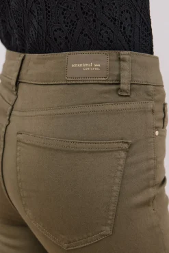 Cortefiel Jeans|Calças-Calças Coloridas Sensational Verde